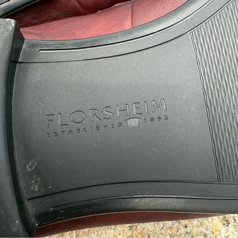 Florsheim Men's Penny Loafers Burgundy Leather Size 13D Slip-On Casual Shoes